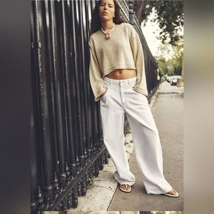 ZARA Linen blend wide legged pants